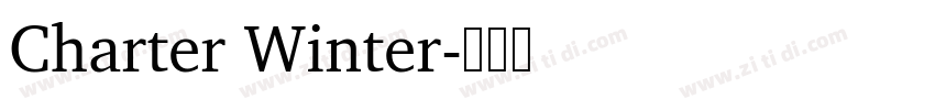 Charter Winter字体转换